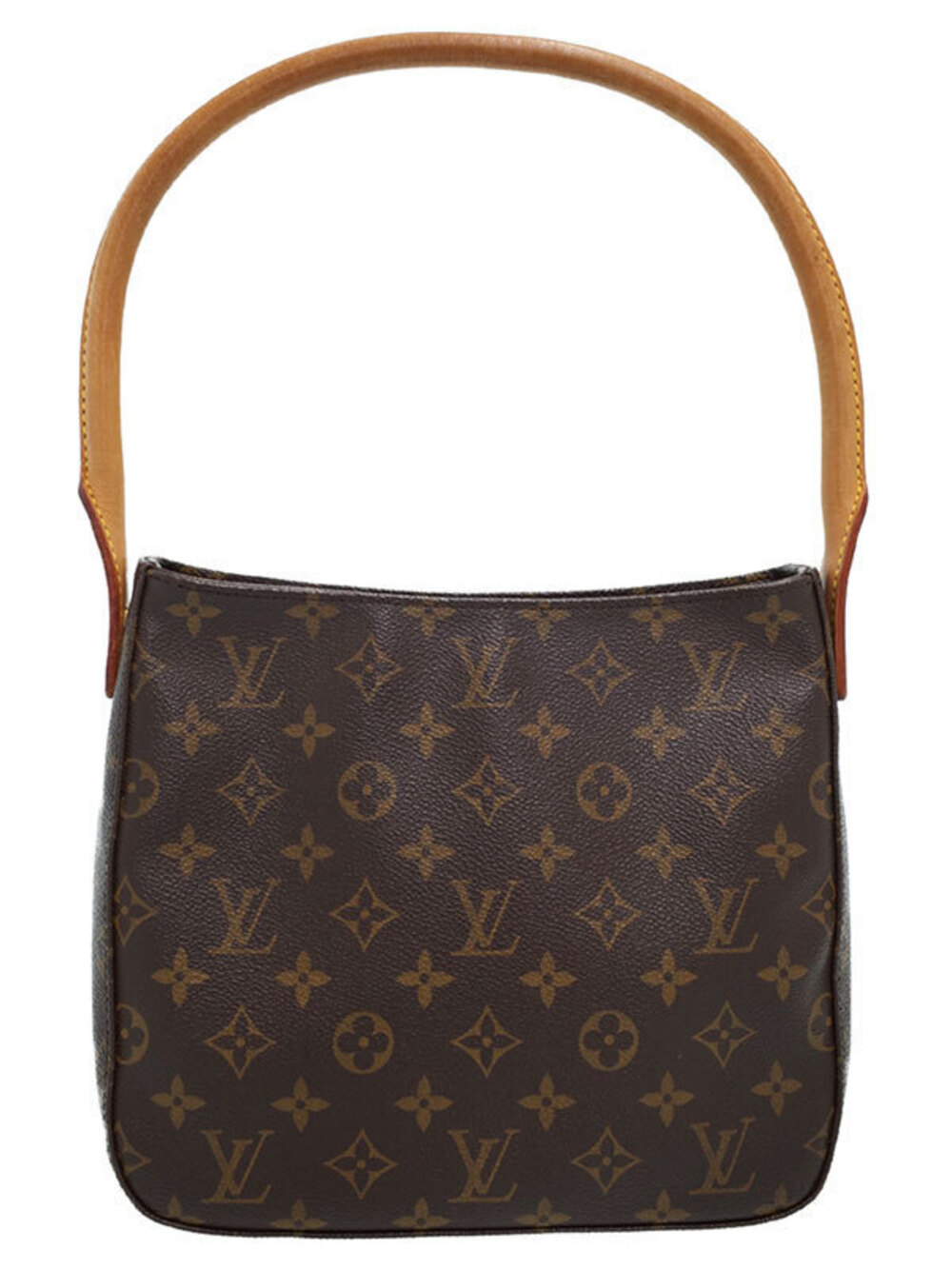 Louis Vuitton Monogram Looping Shoulder Bag Canvas Leather Brown